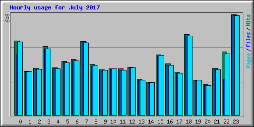 Hourly usage for July 2017