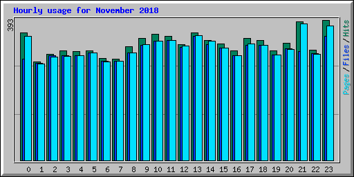 Hourly usage for November 2018