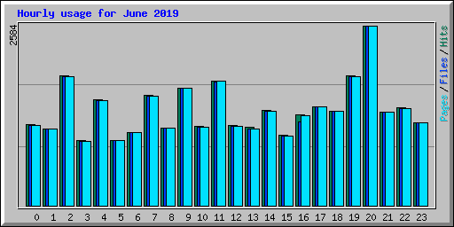 Hourly usage for June 2019