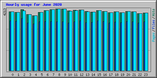 Hourly usage for June 2020