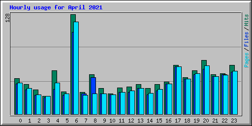 Hourly usage for April 2021