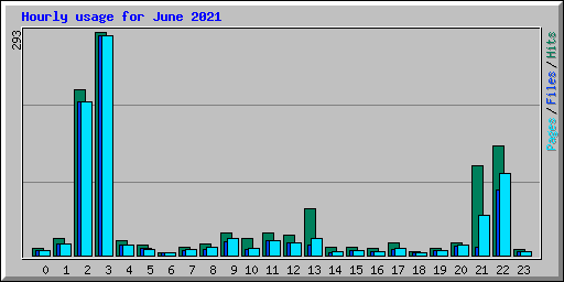 Hourly usage for June 2021