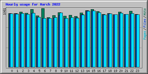Hourly usage for March 2022