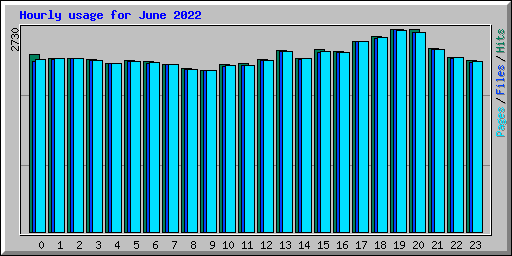 Hourly usage for June 2022