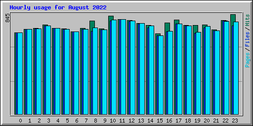 Hourly usage for August 2022