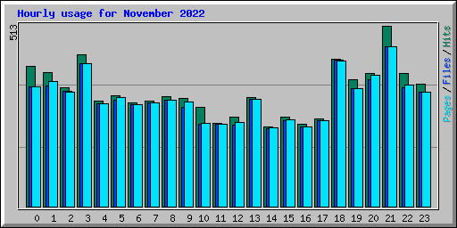 Hourly usage for November 2022