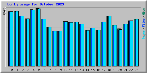 Hourly usage for October 2023