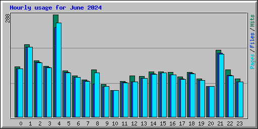 Hourly usage for June 2024