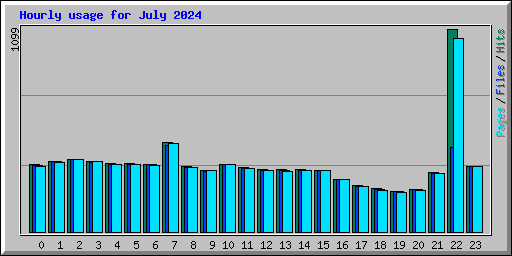 Hourly usage for July 2024