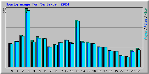 Hourly usage for September 2024