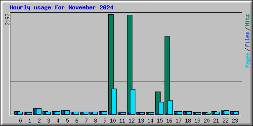 Hourly usage for November 2024
