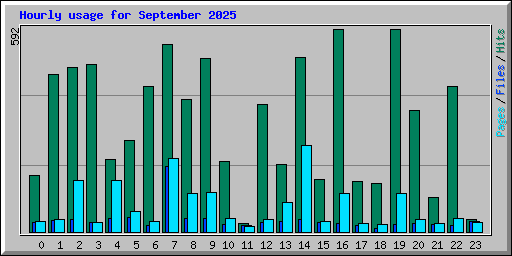 Hourly usage for September 2025